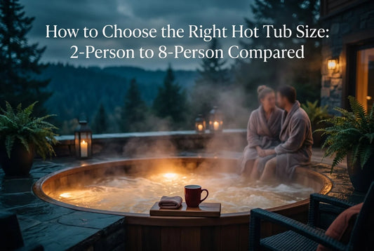 Professional header image for comparison analysis: How to Choose the Right Hot Tub Size: 2-Person to 8-Perso...